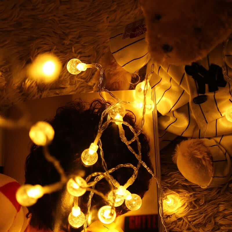Warm White LED Ball String Lights