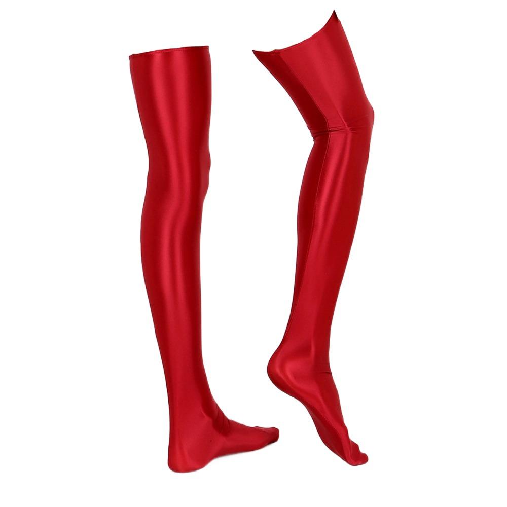 Чулки-гартеры до бедра, длиной до колена, длинные, сексуальные, до колена, модные, масляные носки, для косплея, pole dance