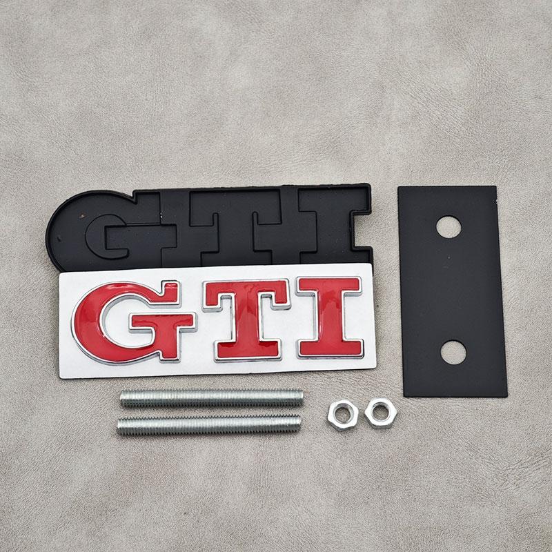 Hot 3D Metal Logo GTI Badge Car Front Grille Emblem Rear Trunk Sticker For Volkswagen VW Golf 4 5 6 7 3 MK2 MK3 MK4 Mk5 Polo Tig