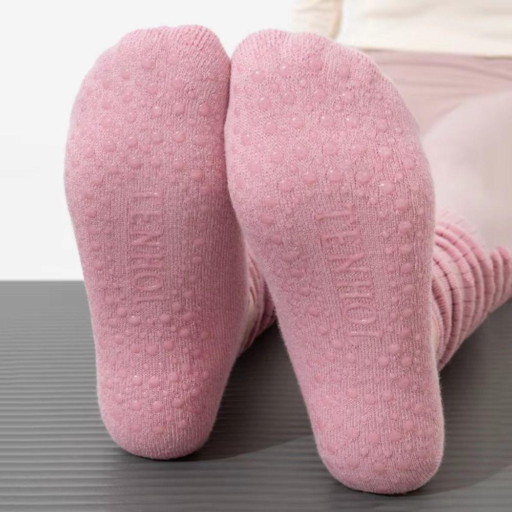 Breathable Fabric Grip Pilates Socks Mid Tube Length Harajuku Street Socks  Casual Wear