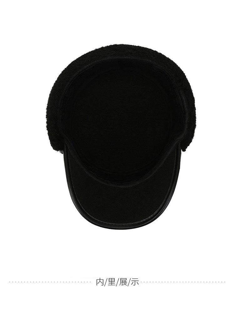 Зимняя теплая шляпа для мужчин среднего и пожилого возраста, шляпа с плоским верхом