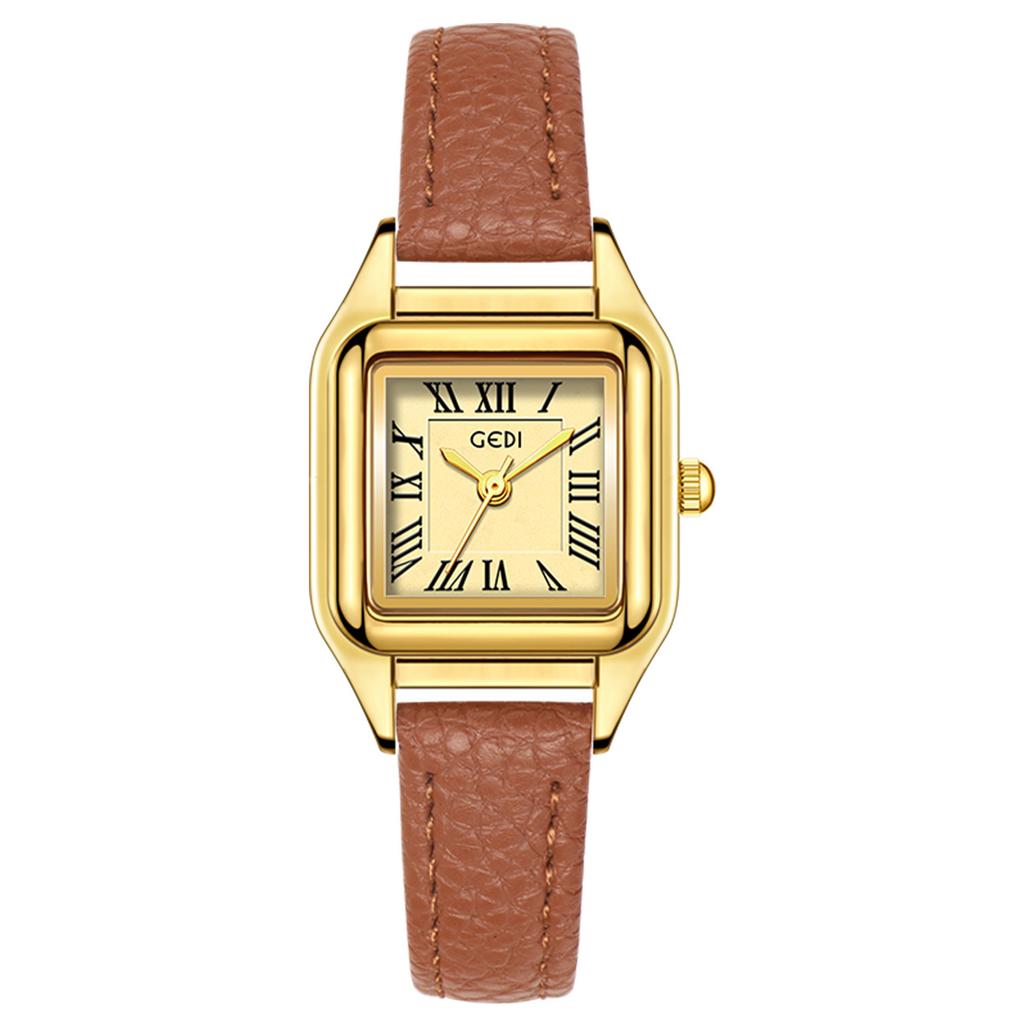 Small And Exquisite Small Square Plate Women'S Watch Light Luxury Retro Belt Watch Women'S Quartz Watch