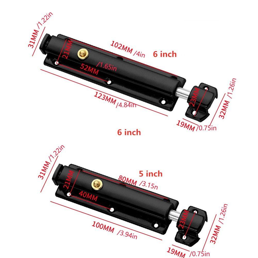 Spring Automatic Door Bolt Anti-theft Door Hasps Retro Door Buckle  Guard