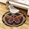 1pc Office Carpet Chair Mats Butterfly Mandala Artwork Perfect for Decorating Office Chairs, Living Rooms, Or Bedrooms