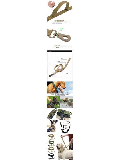 Sturdy Tactical Anti-Escape Dog Collar & Leash for Medium/Large Breeds - Malinois, Golden Retriever, German Shepherd, Hunting Dogs.