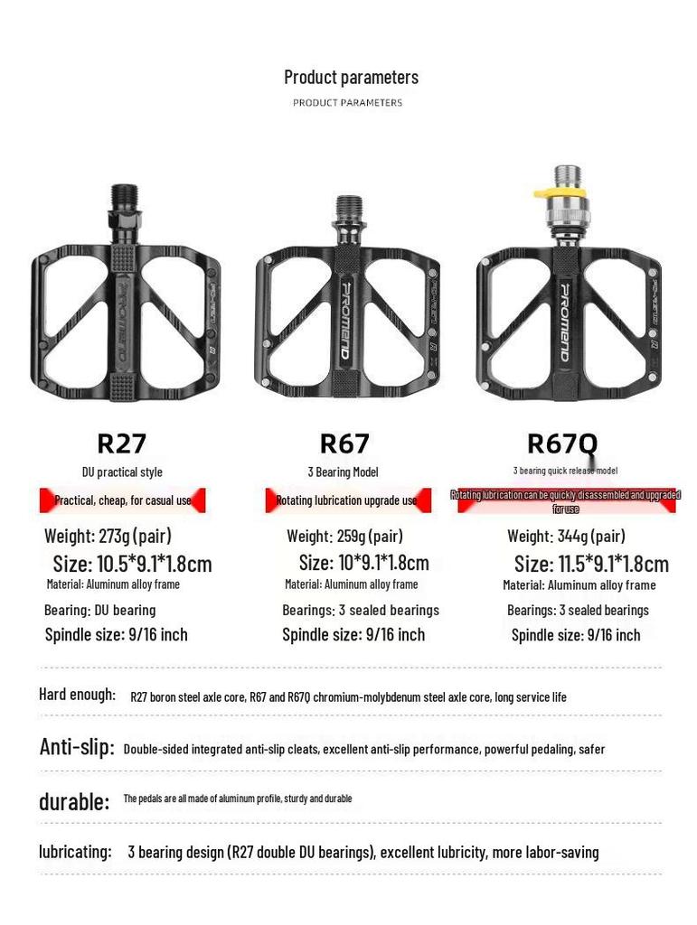 Педали складные быстросъемные из алюминиевого сплава с подшипниками для шоссейных велосипедов