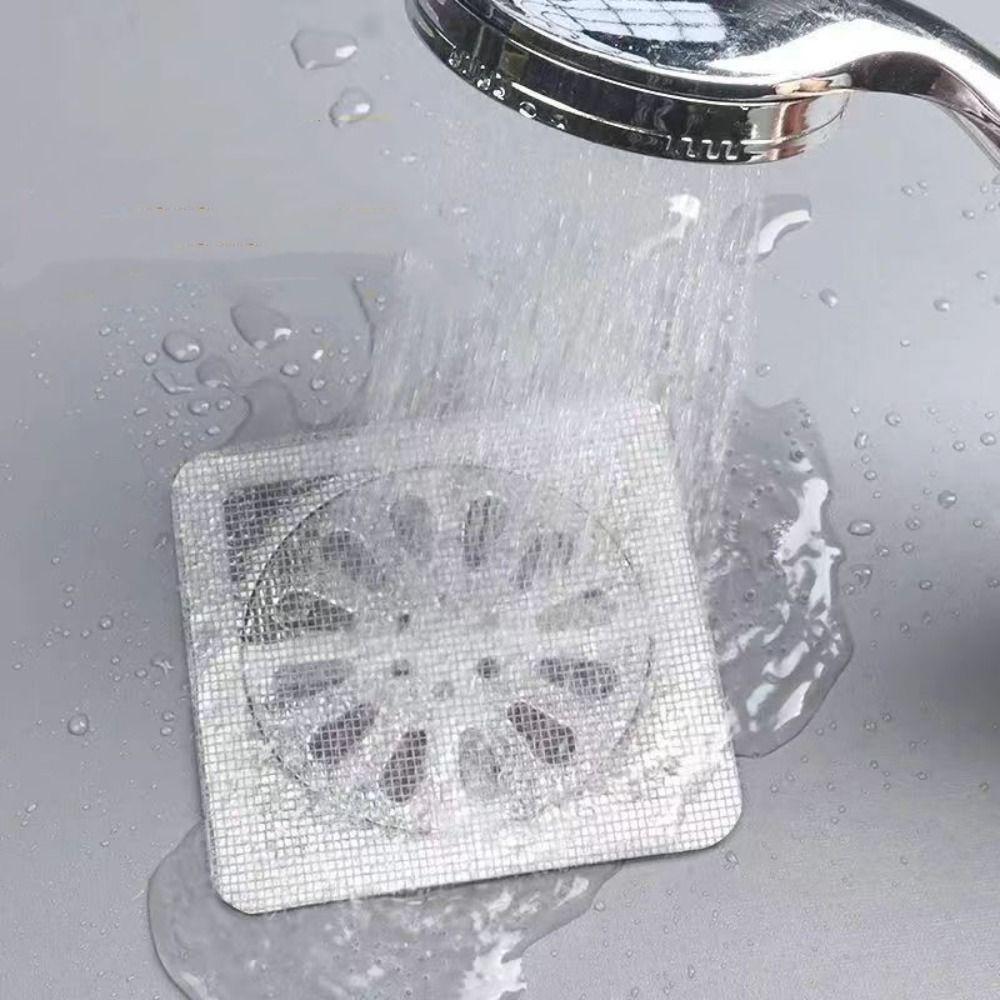 30Pcs Anti-blocking Disposable Hair Catchers Mesh Shower Drain Cover Kitchen
