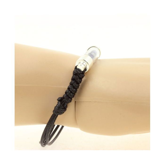 Камни и минералы. Браслет из кристалла бенитоита. Черный цвет.