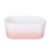 Makeup Case Pink Gradient Portable Large Capacity Foldable Rotating LED Light Makeup Storage Box With Makeup Mirror