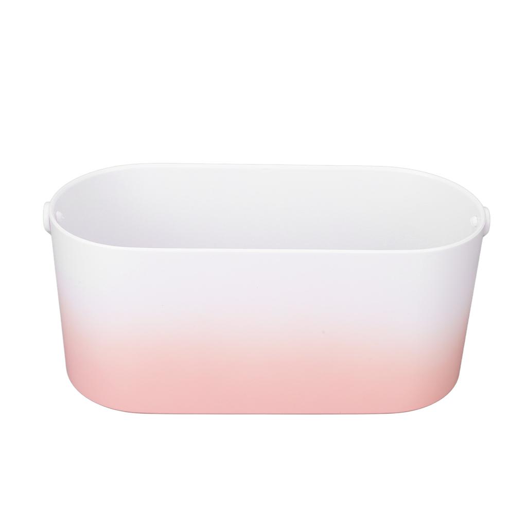 Makeup Case Pink Gradient Portable Large Capacity Foldable Rotating LED Light Makeup Storage Box With Makeup Mirror