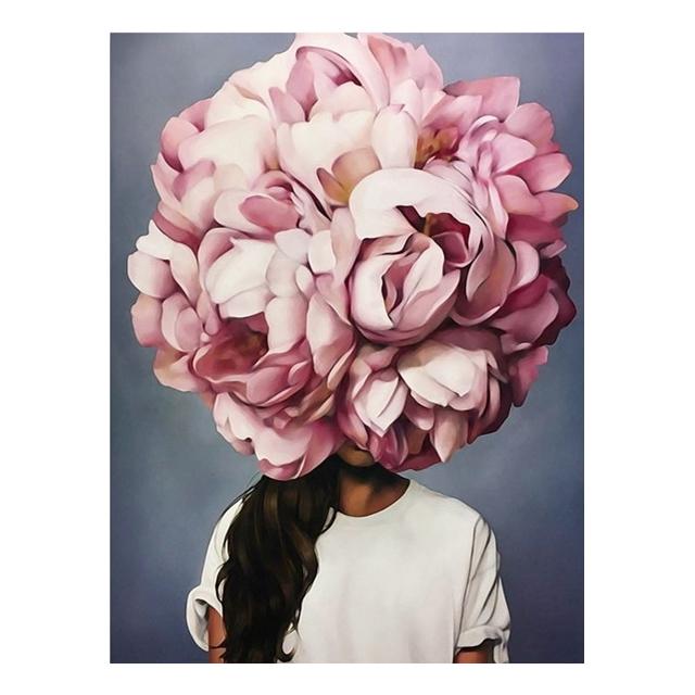 40x50cm Oil Painting By Numbers Flower Women DIY Paint By Numbers Girl On Canvas Home Decoration Diy Frame Digital Painting