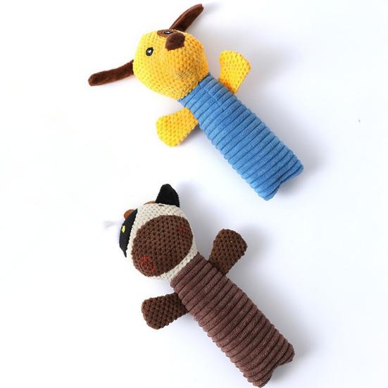 Пищащая игрушка для собак, плюшевые игрушки, жевательная игрушка для собак с хрустящей бумагой, интерактивная игрушка для перетягивания каната для маленьких и средних собак