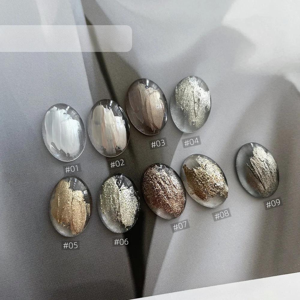 9Colors Aurora Powder Shell Glitter Fairy Powder Популярность Brocade Powder Solid State Nail Art Solid Nail Art