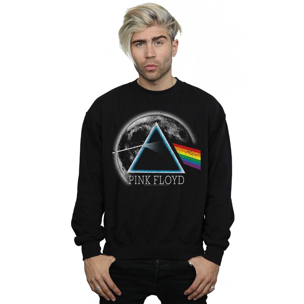 Pink Floyd Mens Dark Side Of The Moon Distressed Sweatshirt