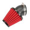 Red Air Intake Filter Pod 45 Angled Inlet Universal for 42mm Motorcycle Scooter