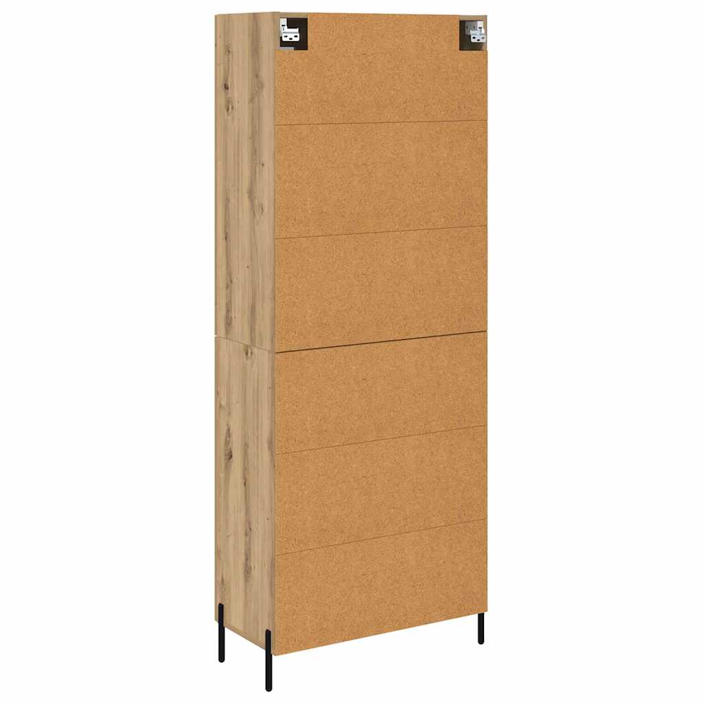Highboard in Artisan Oak Finish 69.5 x 34 x 180 cm Engineered Wood