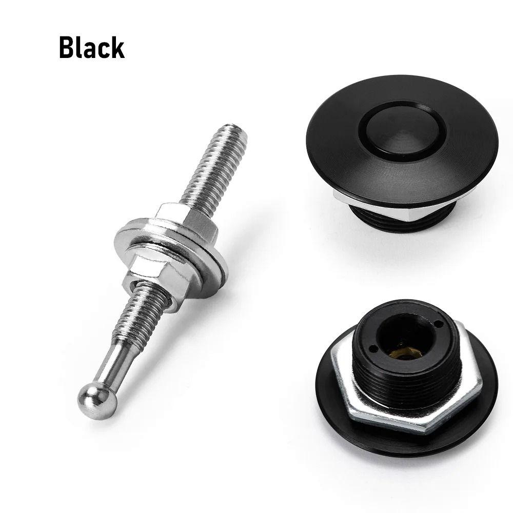 1Pcs Quick Release Front Bumper Hood Pin Aluminum Engine Bonnet Lock Universal Push Button