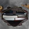 Настоящая кожаная сумка-портфель для 15,6-дюймового ноутбука, мужская кожаная сумка-кроссбоди на плечо из коровьей кожи