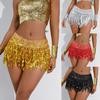 Sequined Tassel Skirt for Latin Dance & Stage Performance - Women's DS Costume with Shorts