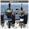 BMO JAPAN Rail Plastic Rod Holder (1 piece) & Jig Holder (Black) Set [20A0026 20A0043]
