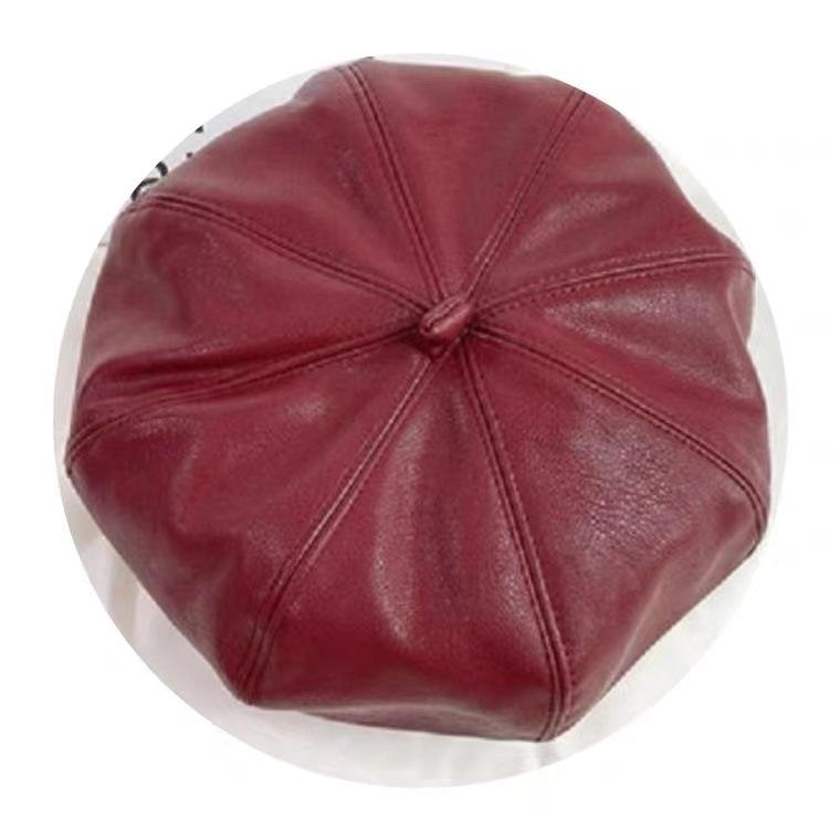 Осень и Зима Художественная Шляпа Британский Ретро Пу Берет Корейская Восьмиугольная Шляпа Тренд