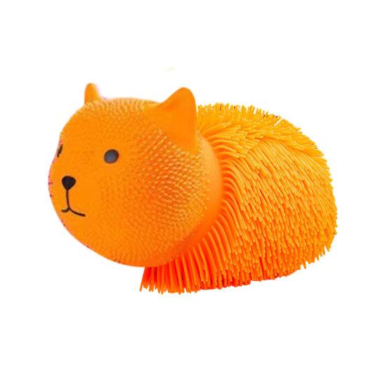 Stress Relief Animal Squeeze Toy Long Hairs Rabbit Dog Cat Sensory Toy Portable Stretchy Animal Shape Stress Ball Decompression Toy
