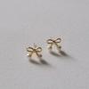 Modernlike 14k Pearl Tie Ribbon Earrings