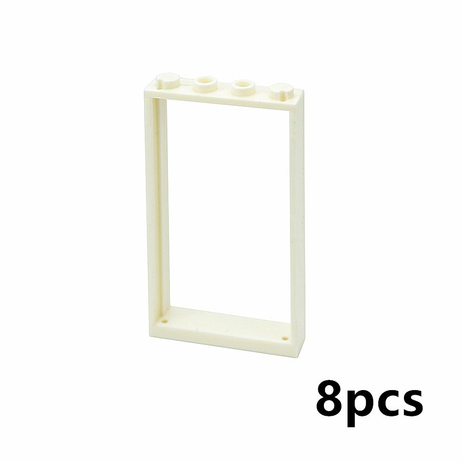 City Window Building Up Cubes Custom Build House Door Frame Glass Bricks Parts Fits 60594 60616 60621 60596 MOC Educational Tool Parts Fo