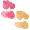 50 штук Экологичные спонжи для макияжа в форме сердца - Сжатые спонжи для очищения лица для нежного снятия макияжа, Многоразовые косметические блендеры