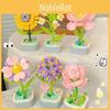 Rose Lotus Sunflower Lily Of The Valley Hyacinth Flowerpot Building Blocks Gift