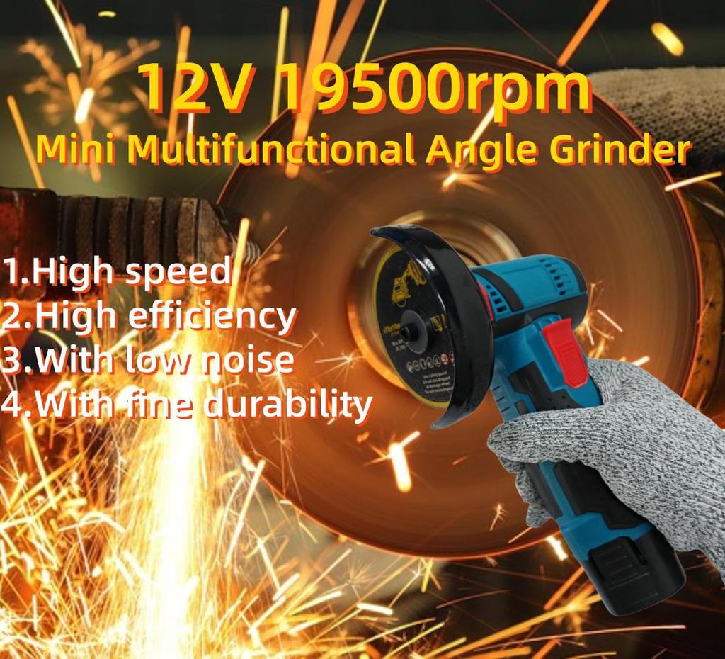 3inch Mini Multifunctional Angle Grinding Machine Handheld Lithium Angle Grinder Household Electric Grinding Tool