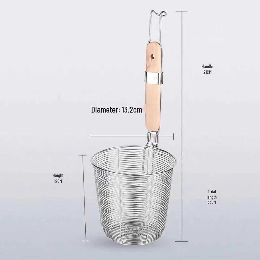 304 Stainless Steel Noodle and Soup Skimmer, Vegetable Strainer, Hot Pot Skimmer, Fine Mesh Strainer.