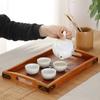 Японская деревянная десертная тарелка прямоугольная семейная гостиничная чайная сервиз для гостиной сервировочный набор чашка для чая ручная деревянная чайная тарелка