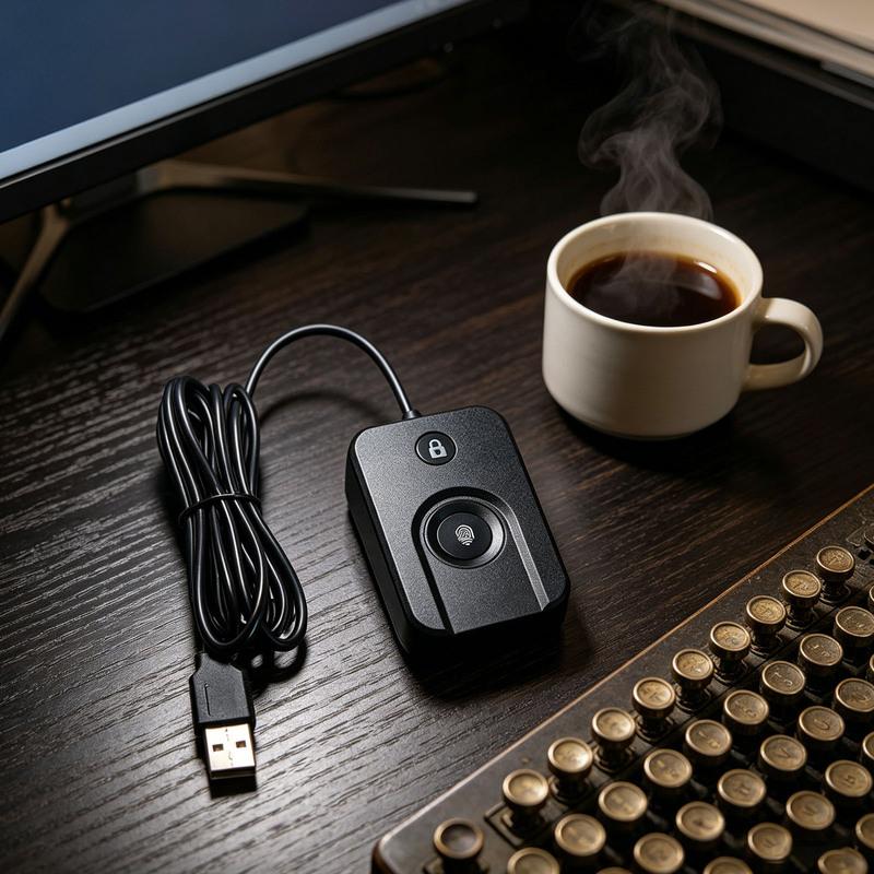 USB-сканер отпечатков пальцев для Windows 10/11 Hello, сканер отпечатков пальцев для блокировки экрана в один клик с кабелем 5 футов для ПК, ноутбука