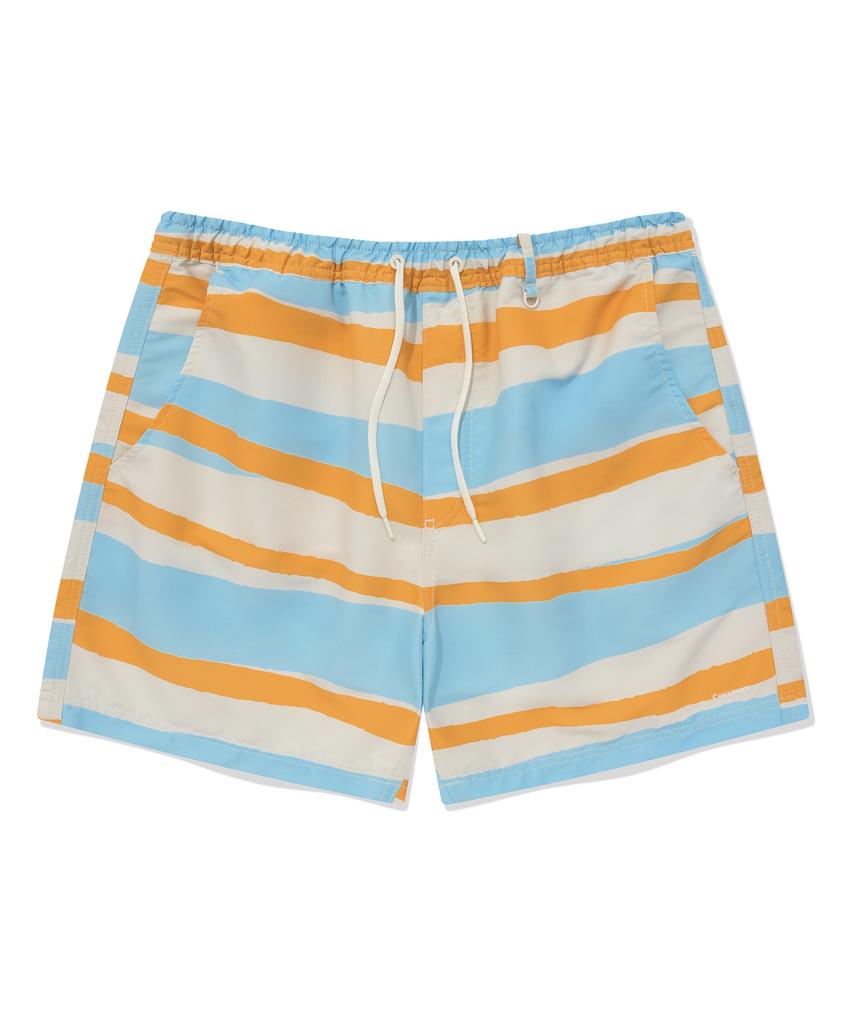COVERNAT Hot Summer Striped Resort Shorts Sky Blue