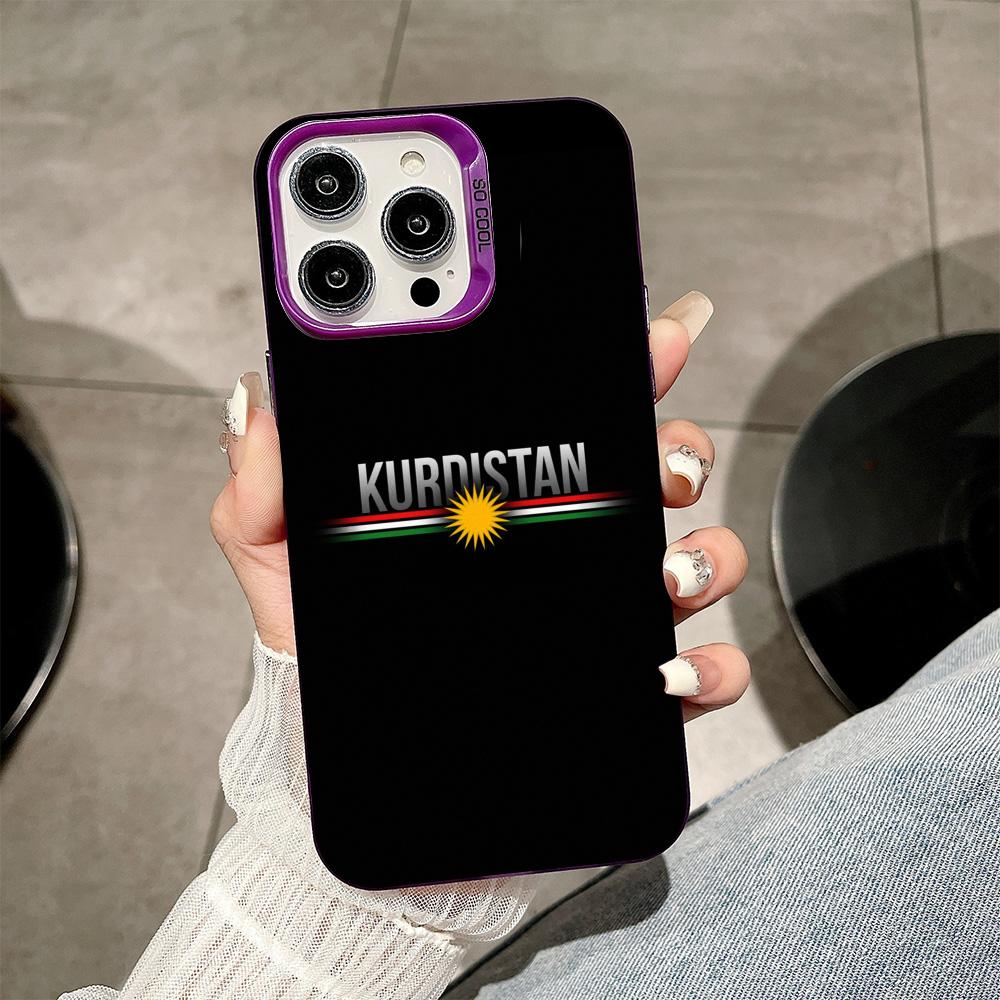Kurdistan Flag Purple Translucent Mobile Phone Case for iPhone 17 16 15 14 13 12 11 X XR XS Air Pro Max Plus Colorful Cover