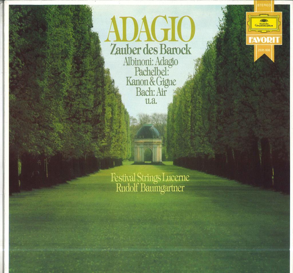 Виниловая пластинка RUDOLF BAUMGARTNER FESTIVAL STRING Adagio Zauber Des Barock 2535606 DEUTSCHE GRAMMO 1978 Германия Классическая Б/у
