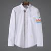 TB JL Trendy Oxford Zipper Cardigan - Цветная белая повседневная рубашка с длинным рукавом и четырьмя полосками на весну