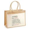 Sac De Plage - PLANETEE - Jute Avec Poche Annick Définition - Coton - Multicolore/Beige - 43 X 33 Cm