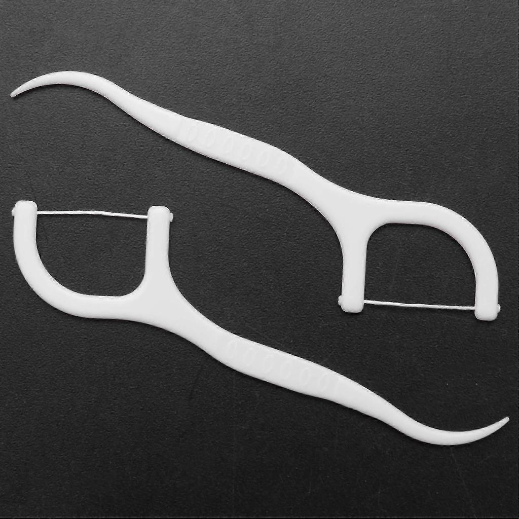 Disposable 50pcs Teeth Clean Care Floss Thread Dental Flosser Plastic Tooth Picks