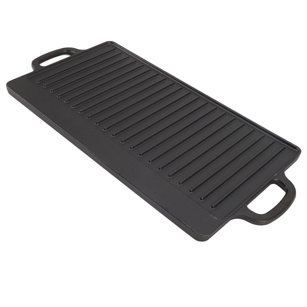 Griddle Plate Double Sided Iron Fast Even Heating Reversible Grill Plate for Outdoor Camping Gas