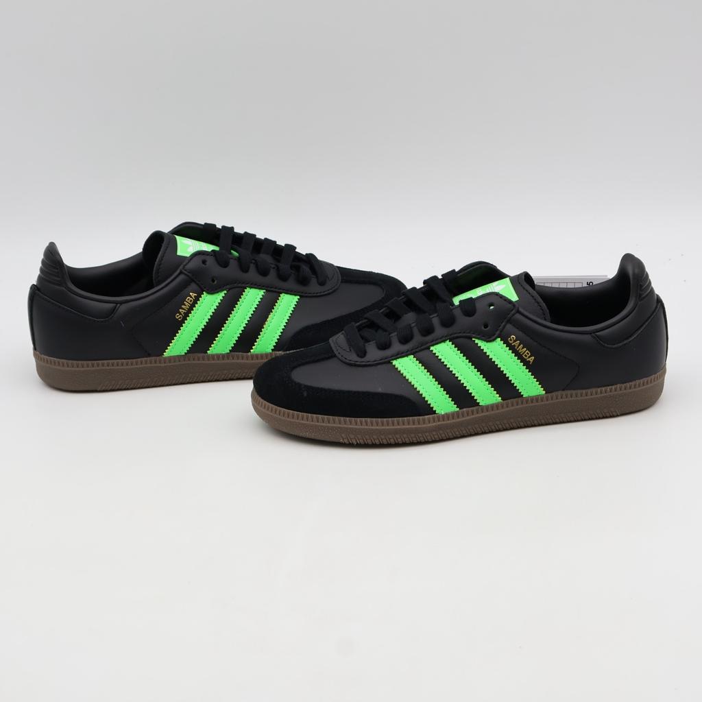 JR0911 adidas Originals Samba OG Черный Основной Кричащий Зеленый Каучук (Мужской)