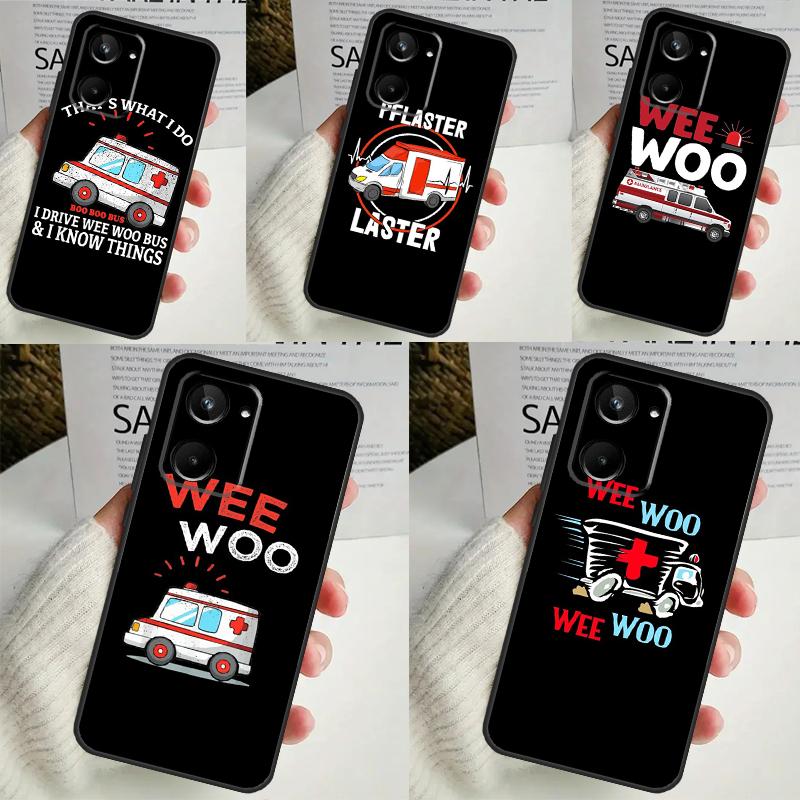 Ambulance EMS EMT Paramedic Case For Realme C55 C53 C51 C35 C33 C30 C67 C21Y C25s C15 9 10 12 11 Pro Plus GT Neo5 Cover