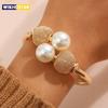Браслет Регулируемый Новый Стиль Креативный Простой Темперамент Леди Жемчуг Сферическая Геометрия Атмосфера Леди Ювелирные Изделия