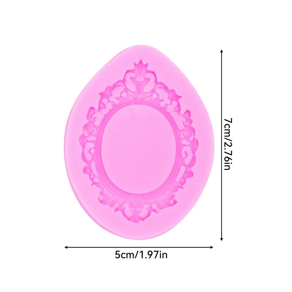 Форма для рамки с кружевным узором Инструменты для украшения из помадки Зеркальная форма для шоколада в европейском стиле Глиняная эпоксидная форма