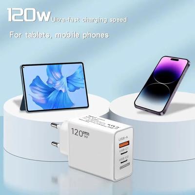 120 Вт GaN USB Быстрое Зарядное Устройство QC3.0 PD Type C Зарядка для Телефона 6A Type C Кабель Для iPhone Samsung Xiaomi EU/US/UK Штекер Адаптер Зарядки