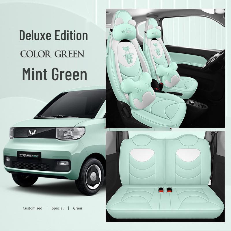Wuling Hongguang Mini EV Leather Cartoon Car Seat Cushion