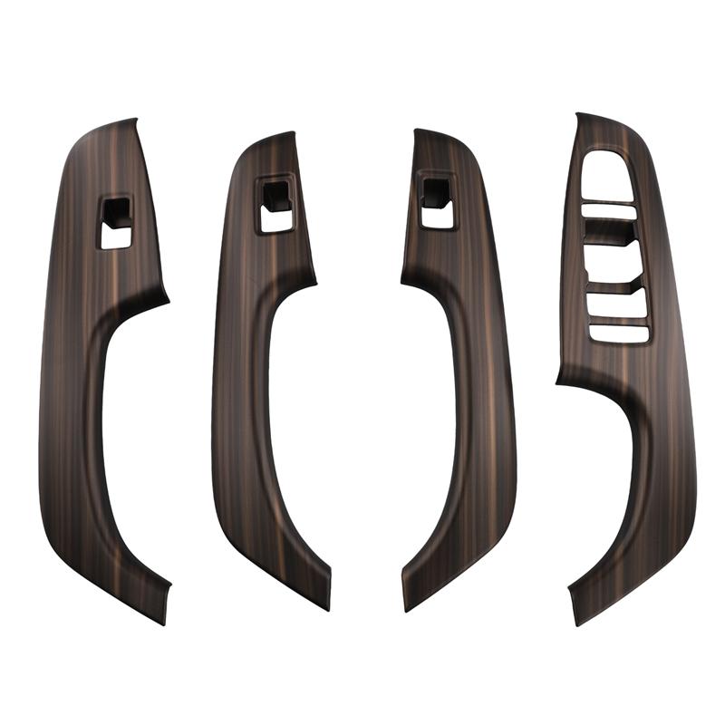 A16P-Car Window Lift Switch Button Cover Interior Door Armrest Trim Panel Wood Grain Color For BYD Seal / BYD ATTO 4