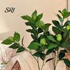 Zero Care Faux Fruit Branch Artificial Lemons Tree Branches Greenery Stems with Lifelike Lemon Fruits Realistic Fake Plants for Home Kitchen