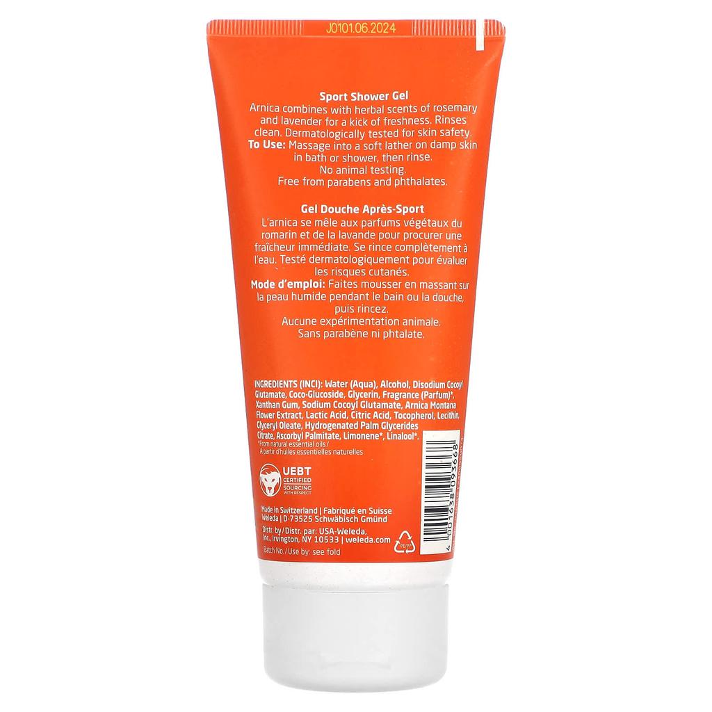 Weleda Sports Shower Gel, 6.8 Fl Oz (200 Ml)